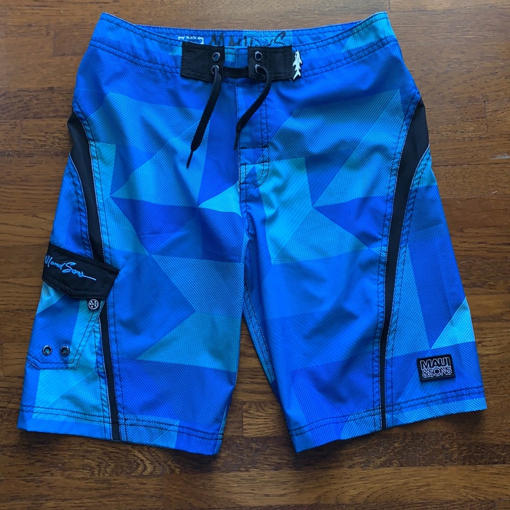Kid’s Maui & Sons Blue Board Shorts Size 16